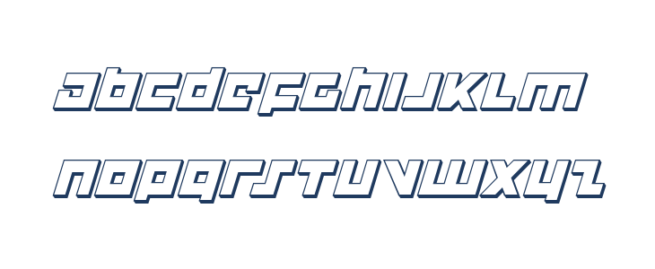 Flight Corps 3D Italic Lowercase