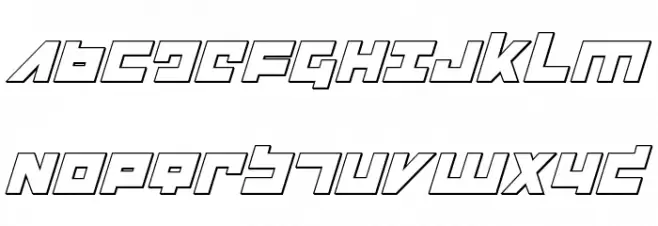 Flight Corps 3D Italic Fonte MAIÚSCULAS