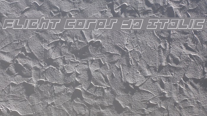 Flight Corps 3D Italic Font examples