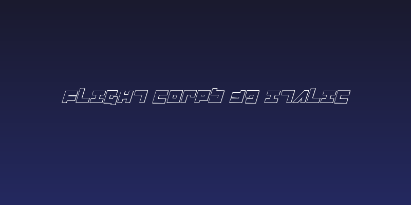 Flight Corps 3D Italic Social Header