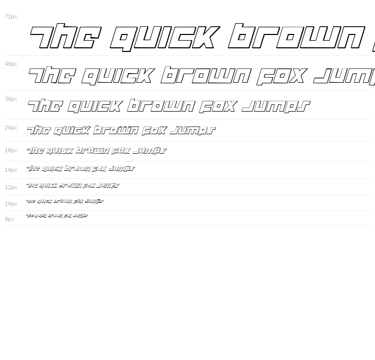 Flight Corps 3D Italic Waterfall