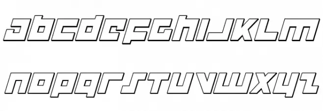 Flight Corps 3D Italic خط أحرف صغيرة