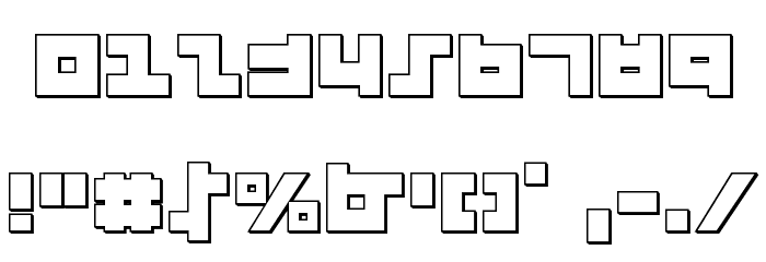 Flight Corps 3D Font OTHER CHARS