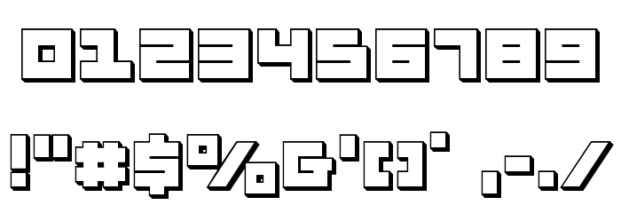 Flight Corps 3D Font OTHER CHARS