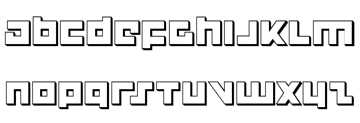 Flight Corps 3D Font LOWERCASE