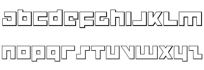 Flight Corps 3D Font LOWERCASE