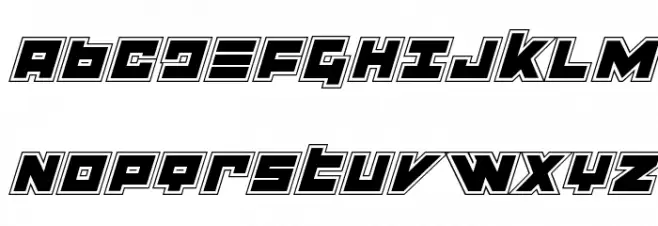 Flight Corps Academy Italic Polices MAJUSCULES