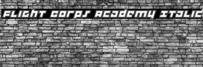 Flight Corps Academy Italic Font examples