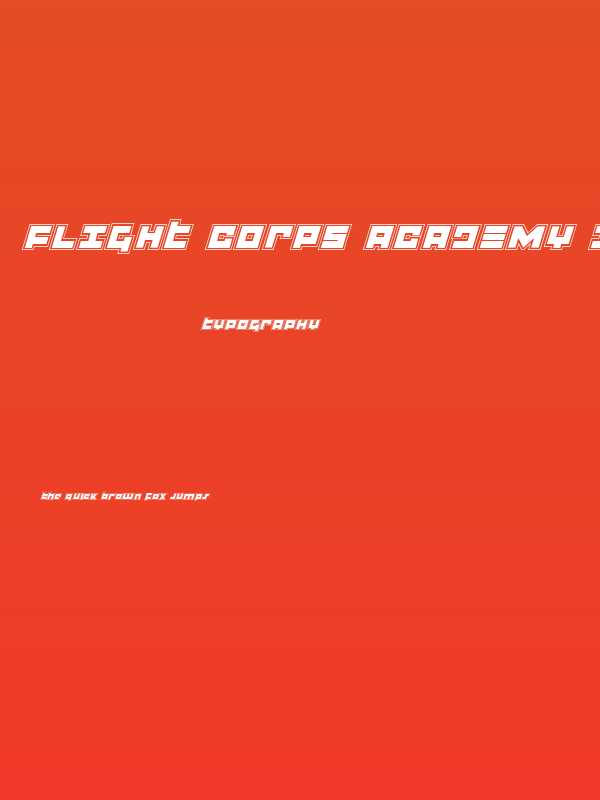 Flight Corps Academy Italic Poster