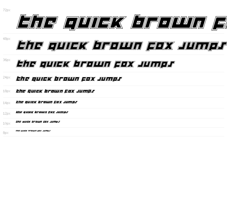 Flight Corps Academy Italic Waterfall