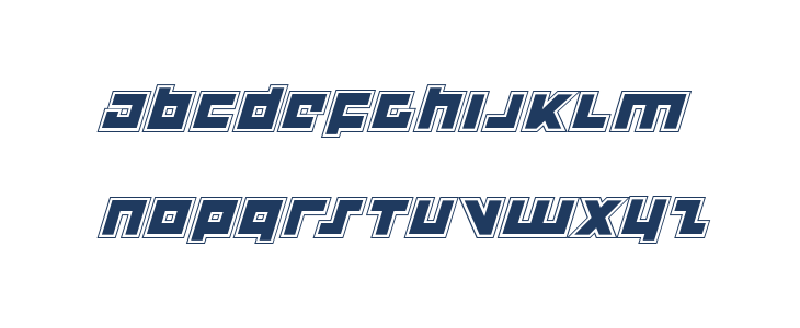 Flight Corps Academy Italic Lowercase