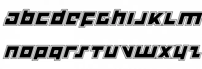 Flight Corps Academy Italic フォント 小文字