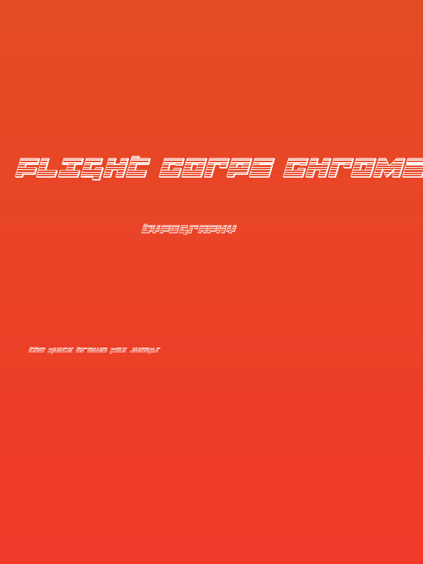 Flight Corps Chrome Italic Poster