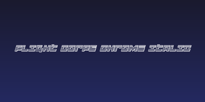 Flight Corps Chrome Italic Social Header