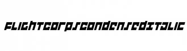 Flight Corps Condensed Italic  Скачать бесплатные шрифты