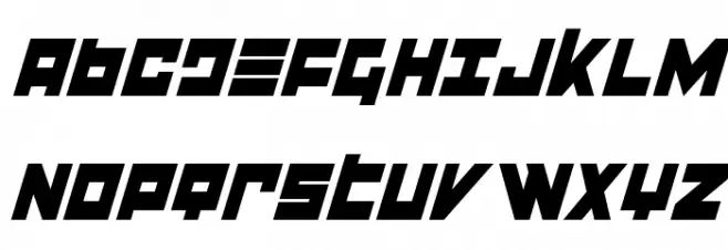 Flight Corps Condensed Italic फ़ॉन्ट अपरकेस