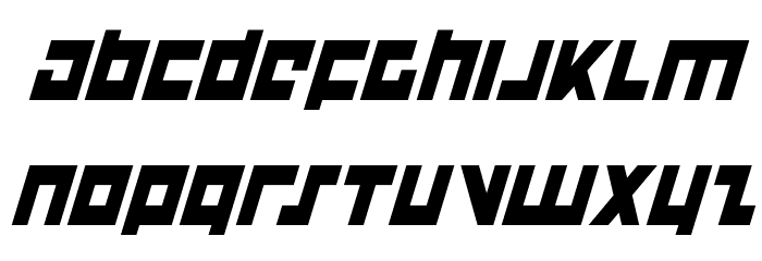 Flight Corps Condensed Italic Font LOWERCASE