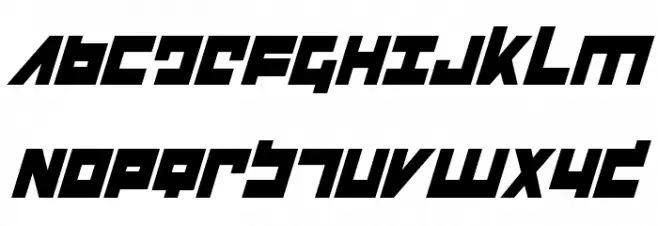 Flight Corps Condensed Italic 字体 大写