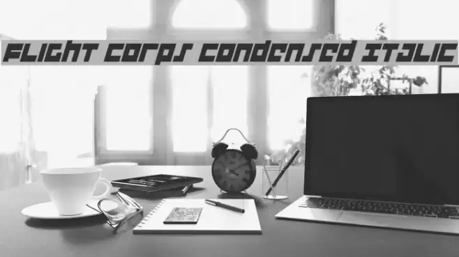 Flight Corps Condensed Italic Fuentes examples