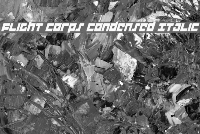 Flight Corps Condensed Italic Fuentes examples