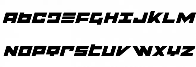 Flight Corps Expanded Italic Шрифта ВЕРХНИЙ