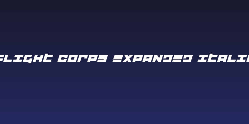 Flight Corps Expanded Italic Social Header