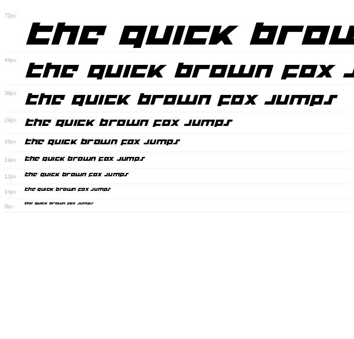 Flight Corps Expanded Italic Waterfall