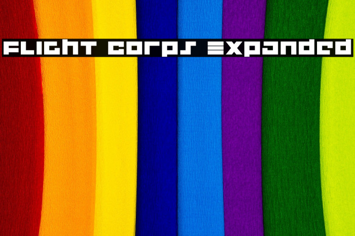 Flight Corps Expanded Font examples
