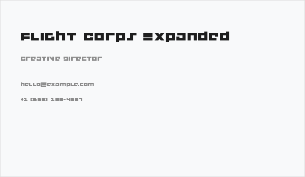 Flight Corps Expanded Business Card
