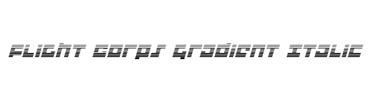 Flight Corps Gradient Italic  les polices de caractères gratuit tlcharger