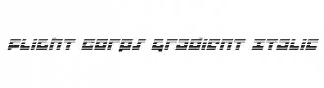 Flight Corps Gradient Italic  Frei Schriftart Herunterladen