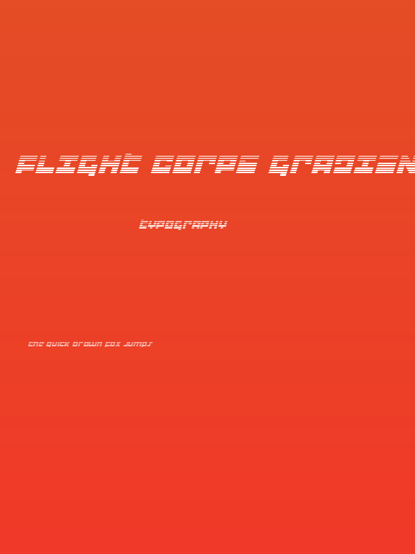 Flight Corps Gradient Italic Poster