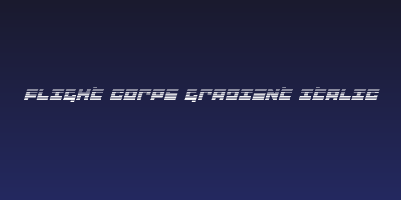 Flight Corps Gradient Italic Social Header