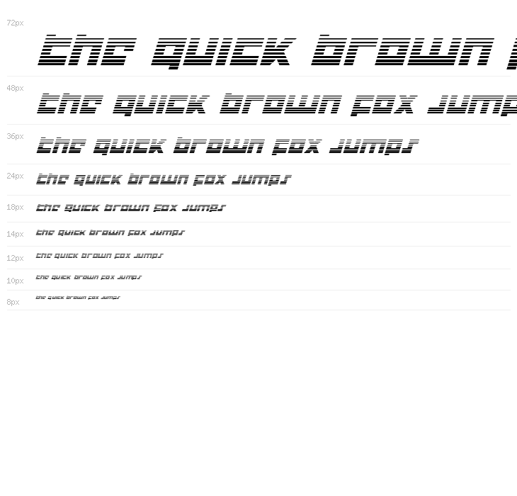 Flight Corps Gradient Italic Waterfall