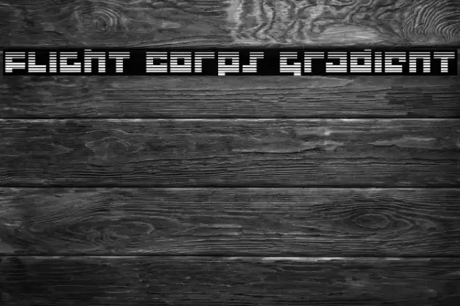 Flight Corps Gradient Font examples