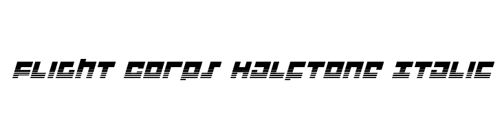 Flight Corps Halftone Italic  免费字体下载