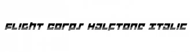 Flight Corps Halftone Italic  Fuentes Gratis Descargar