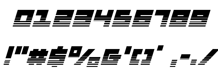 Flight Corps Halftone Italic Font OTHER CHARS