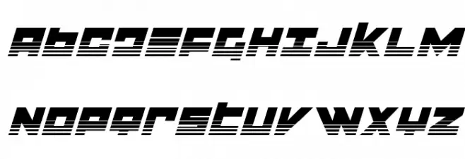 Flight Corps Halftone Italic फ़ॉन्ट अपरकेस
