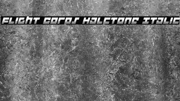 Flight Corps Halftone Italic Example 1