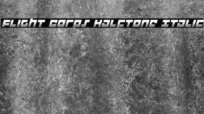 Flight Corps Halftone Italic Example 1