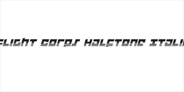 Flight Corps Halftone Italic Logo