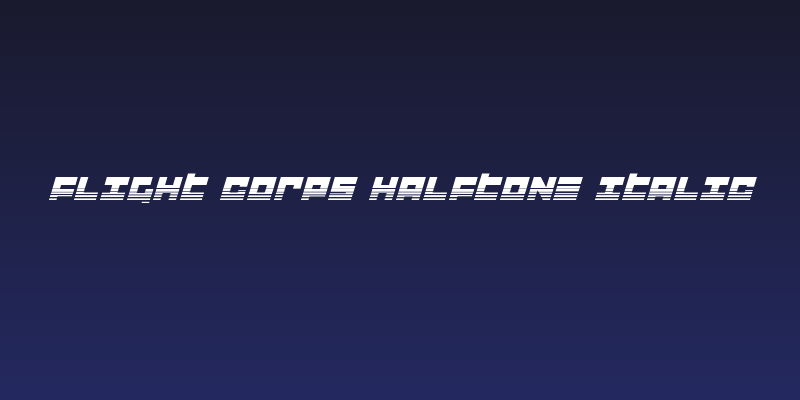 Flight Corps Halftone Italic Social Header