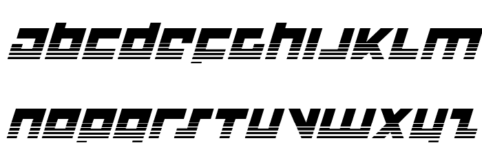 Flight Corps Halftone Italic Font LOWERCASE