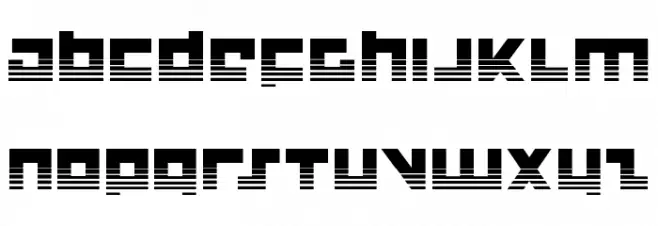 Flight Corps Halftone Schriftart Kleinbuchstaben