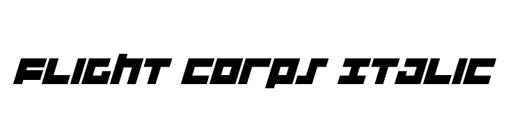 Flight Corps Italic Шрифта