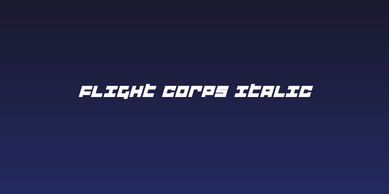 Flight Corps Italic Social Header