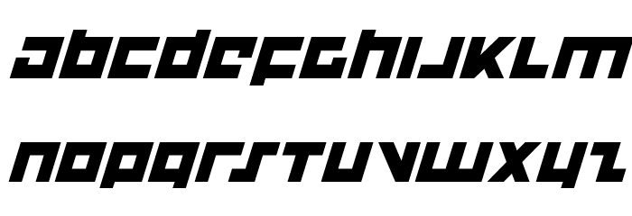 Flight Corps Italic Font LOWERCASE