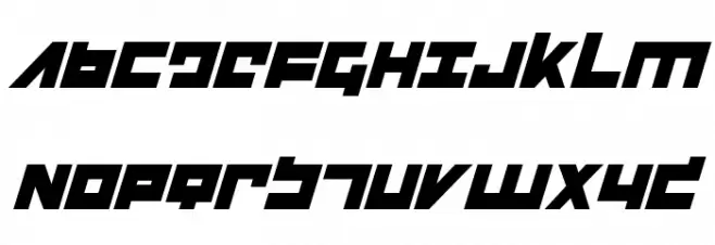 Flight Corps Italic फ़ॉन्ट अपरकेस