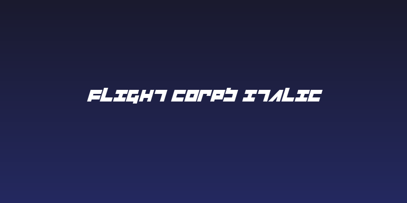Flight Corps Italic Social Header